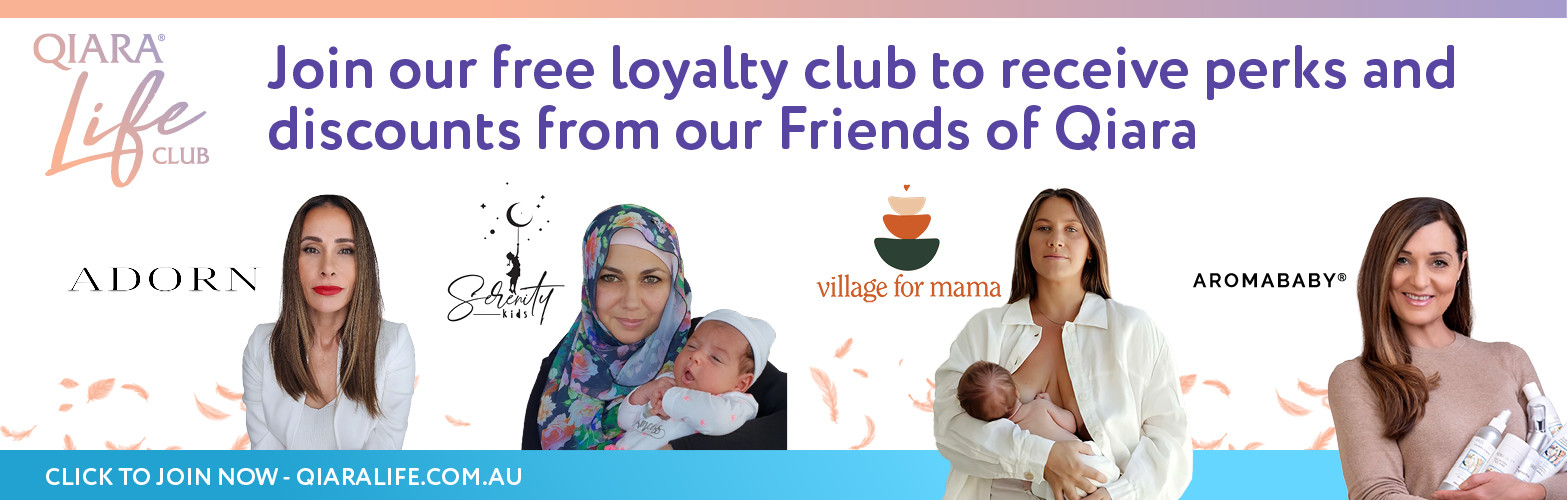 Qiara Life Club - Join our free loyalty club to receive perks and discounts from our Friends of Qiara - Adorn, Serenity Kids, Village for mama, Aromababy.