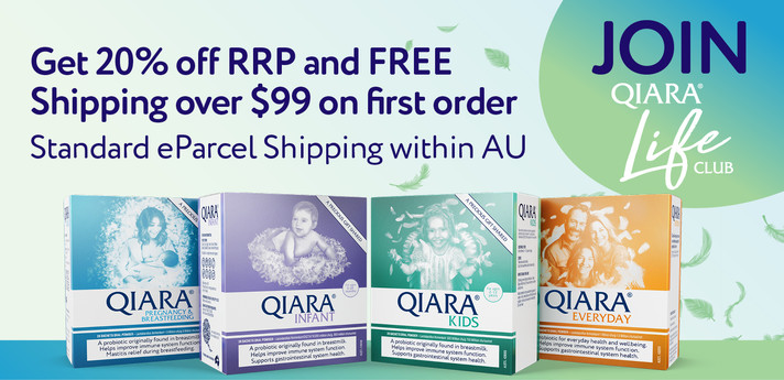 20% off and FREE Shipping over $99 on your first order for Qiara Life Club Members. Standard eParcel Shipping within AU